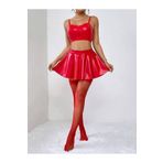 passıone güngören21085 Kadın Seksi Etekli Bustüyerli File Çoraplı Party Clup Gece Elbise 21085