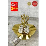 Passionis Gold Japon Gülü Kahve Yanı Lokumluk Sunumluk Şekerlik Çerezlik Takım (1 Adet)