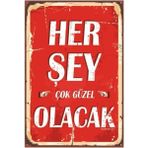 Passpano Ahşap Vintage Tablo " Her Şey Çok Güzel Olacak" Ahşap Mdf 25X35CM