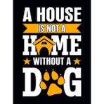 Passpano Ahşap Vintage Tablo " House Is Not Home Whitout Dog" Ahşap Mdf 25X35CM
