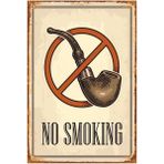 Passpano Ahşap Vintage Tablo " No Smoking " Ahşap Mdf 25X35CM