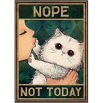 Passpano Ahşap Vintage Tablo " Nope Not Today" Ahşap Mdf 25X35CM