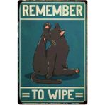 Passpano Ahşap Vintage Tablo " Remember To Wipe" Ahşap Mdf 25X35CM