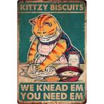 Passpano Ahşap Vintage Tablo " We Knead Em You Need Em" Ahşap Mdf 25X35 cm