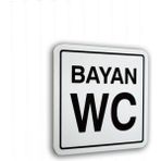 Passpano Pvc Elegan Yazı Kadın Wc 12X12CM