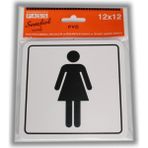 PassPano Pvc Foam Levha BAYAN WC Sembol 12 x 12 cm