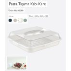 Pasta Börek Taşıma Kabı, 36X36x10 Cm, Kare