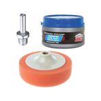 Pasta Cila Polisaj Süngeri Zımpara Tabanlı Turuncu 150 Mm M14 Matkap Aparatı Oto Cila Pasta 300 Gr
