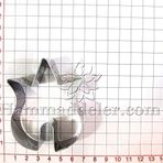 Pasta Fincan Kenarı Lale Şekilli Kurabiye Kalıbı - 7 cm