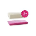 Pasta Market Pasta Market 1 kg Beyaz ve 200 gr Pembe Şeker Hamuru Set - 1 Adet