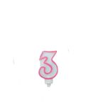 Pasta Mumu Rakam 3 Pembe Beyaz