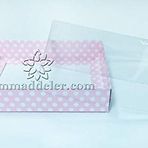 Pasta Puantiyeli Pembe Asetat Kutu 10 Adet 19x10x3 cm
