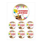 Pasta9 Yenilebilir Pasta Resmi I.d.i. Varsın Pirinç Kağıdından 6-8-10 Kişilik Pastaya Uygun 16 Cm