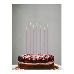 PASTAHÜMA Uzun Pasta Mumu Pembe 20 Cm