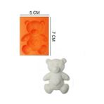 Pastaland Şeker Hamur Kalıbı Silikon Ayıcık Kalpli 5 x 7 cm - 1 Adet