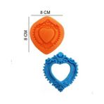 Pastaland Şeker Hamur Kalıbı Silikon Çerçeve Kalpli 8 x 8 cm - 1 Adet