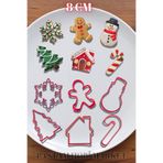 Pastam Hobi Market Yılbaşı Kurabiye Kalıbı Christmas 6 'lı Kurabiye Kalıbı Seti Ginger, Kardan Adam, Yılbaşı Ağacı, Ev