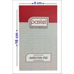 Pastel Adisyon Fişi, Adisyon Defteri Otokopili 2 Nüsha (50 Asıl, 50 Suret) 16X8.5 cm Numaralı - 288 Adet (24 Düzine)