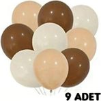 Pastel Balon Deniz Kumu Ten Rengi Çikolata Kahve Balon 9 Adet