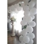 Pastel Beyaz Balon Düğün Zinciri 50 adet + 5 mt balon zinciri