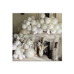Pastel Beyaz Gri Balon 50 Adet + 5 Mt. Balon Zinciri
