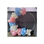 Pastel Beyaz-Mavi Makaron ve Pembe Makaron Balon Zinciri 50 Adet