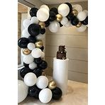 Pastel Beyaz Siyah Krom Gold Balon Zinciri 100 adet + 5 metre balon zinciri