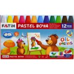 Pastel Boya Ilkokul Ortaokula Çocuk Dostu 12 Farklı Canlı Renk - Çok Renkli