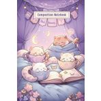 Pastel Cat Nap Club – Kawaii Lavender Notebook with Sleepy Teacup Cats, Moons & Cozy Details: 7.5" x 9.25" Aesthetic Lined Journal for Teens – Dreamy ... with Blankets, Books & “Do Not Disturb” Vibes