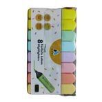 Pastel Fosforlu Kalem 8 Li 1 Paket İşaretleme Kalemi 8 Renk Pastel Fosforlu Renkler Turkuaz Turuncu Sarı Lila Pembe Yeşi