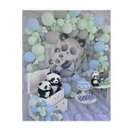 Pastel Gri-Mavi-Mint Yeşili Balon 50 Adet + 5 Mt. Balon Zinciri
