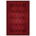 Pastel Home Tasarım Bordo Kırmızı Afgan Türkmen Şönil Halı Kilim Yolluk Kaymaz Yıkanabilir Salon Mutfak Koridor