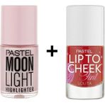 Pastel Likit Aydınlatıcı Moonlight Highlighter No 100 ve Pastel Lip To Cheek Tint Lolita Ruj ve Allık