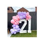 Pastel Lila Ve Pembe Balon Zinciri 100 Adet+ 5 mt balon zinciri