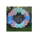 Pastel Mint Yeşi-Mavi Makaron ve Pembe Makaron Balon Zinciri 100 Adet