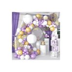 Pastel Mor Beyaz Balonlar Baby Kutulu Doğum Günü Parti Set