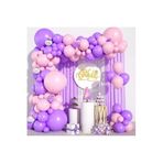 Pastel Pembe Mor Balon Ziincir Set