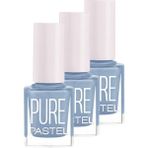 Pastel Pure Açık Mavi Gökyüzü Rengi Oje 3'lü Set