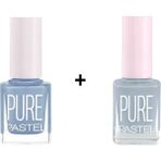 Pastel Pure Açık Mavi Gökyüzü Rengi ve Pastel Pure Nude Dance Oje