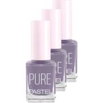 Pastel Pure Üzüm Rengi Koyu Mor Oje 3'lü Set