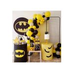 Pastel Sarı-Siyah-Gri Balon 70 Adet + 5 Mt. Balon Zinciri