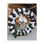 Pastel Siyah Ve Beyaz Balon Zinciri 100 Adet + 5 mt balon zinciri
