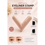 Pastelya Suya Dayanıklı Çift Taraflı Eyeliner Damga Kalem – Sağ Ve Sol Göz Uyumlu KAHVERENGİ