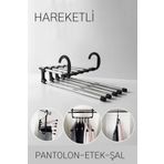 Pastimore Özel Hareketli Dolap İçi Pantolon Kravat Şal Askı Sistemi Düzenleyici Katmanlı Askılık Organizer