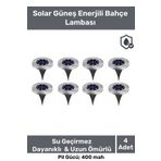 Pastimore Su Geçirmez Dayanıklı 8 Ledli Solar Güneş Enerjili Işık Bahçe Dekor Aydınlatma Lambası - 4 Adet