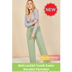 Pastimore Yeni Sezon Rahat Kalıp Siyah Beli Lastikli Bol Paça Salaş Yazlık Kadın Aerobin Pantolon