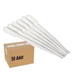 Pastör Pipet 3Ml 50 Adet Plastik Damlalık