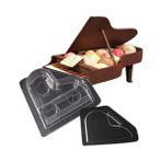 Pastry Planet 3D Piyano Şeffaf Çikolata Kalıbı - Siyah