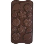 Pastry Planet Ince Çiçek Yaprak Silikon Çikolata Kalıbı