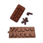 Pastry Planet Yılbaşı Temalı Çikolata Kalıbı 2 Li Set, Kahve
